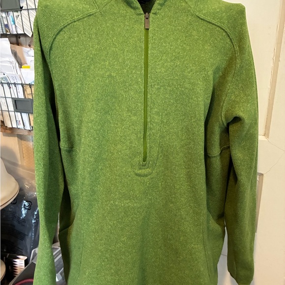 Green Half-Zip Men's Sweater - Picture 1 of 4